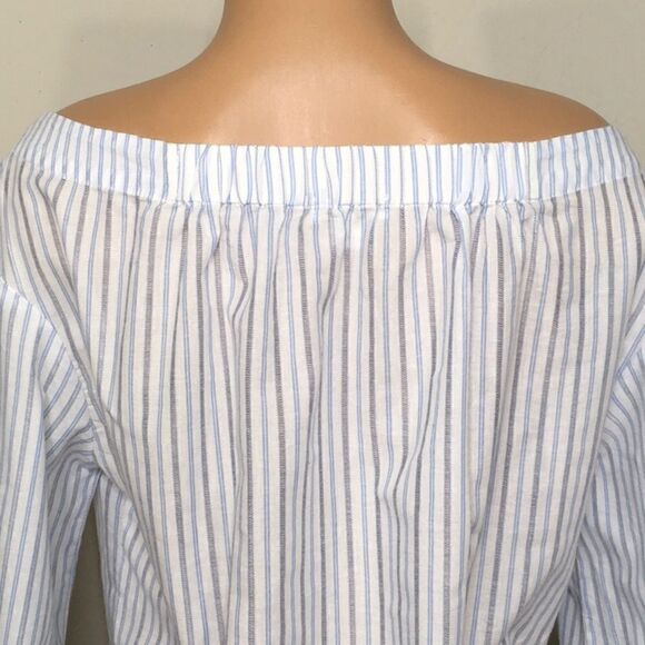 Blue and white stripe top. NWOT - Picture 4 of 7